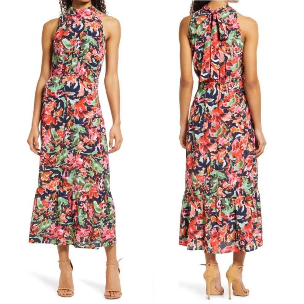 Sam Edelman floral halter midi dress
